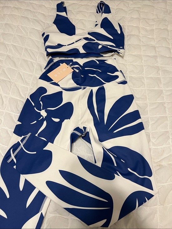 Wilo The Label Other - Blue & White Floral Active Set - Women Intimates & Sleepwear